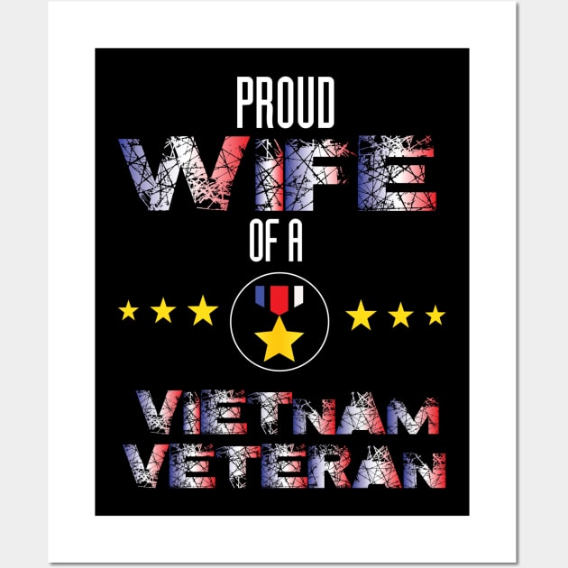 Proud wife of a vietnam veteran Wall Art by nordishland